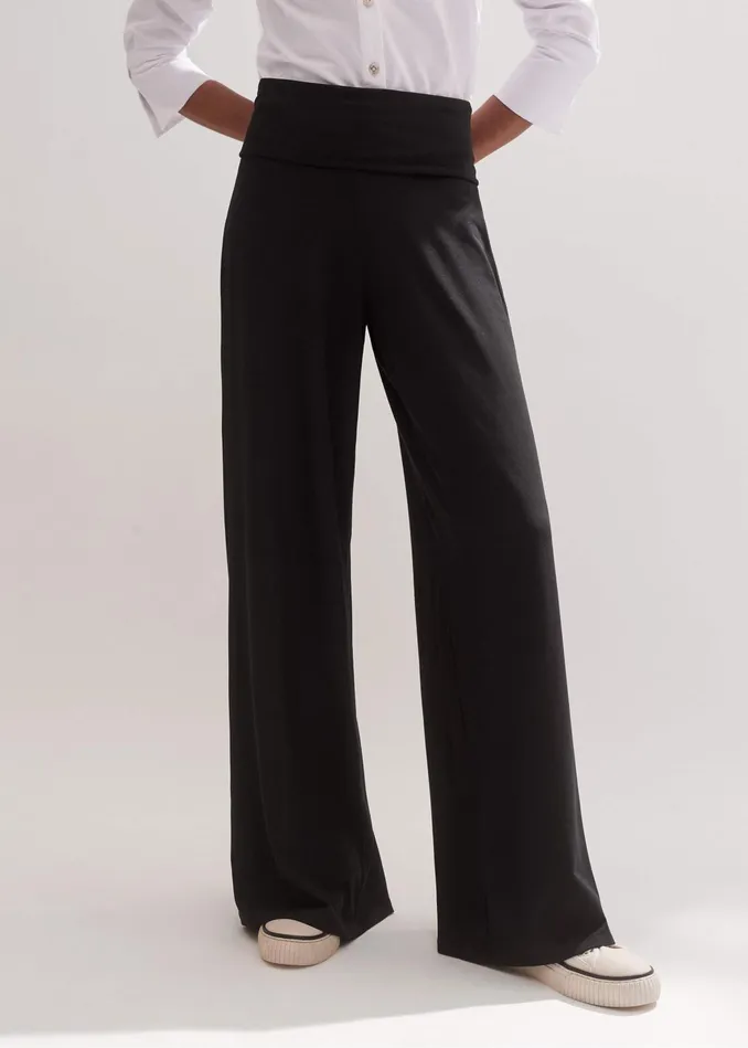 Women Palazzo Pant Black MEEM