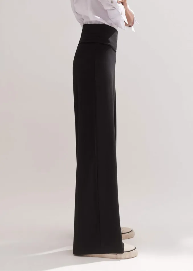Women Palazzo Pant Black MEEM