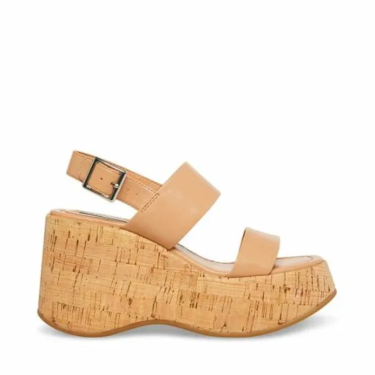 Women PAM TAN LEATHER Tan Leather Steve Madden Sandals