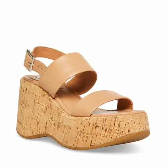 Women PAM TAN LEATHER Tan Leather Steve Madden Sandals