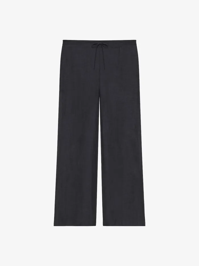 Women Pants and Shorts Givenchy Pants In Silk And Linen Black