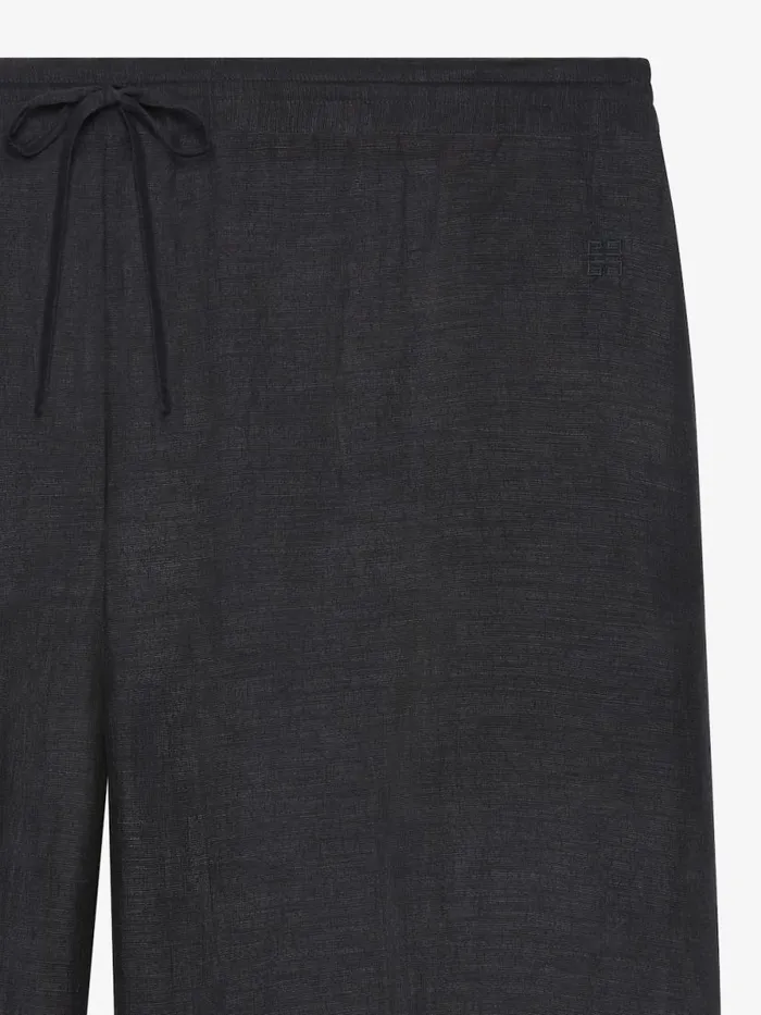 Women Pants and Shorts Givenchy Pants In Silk And Linen Black