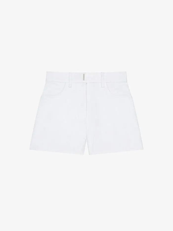 Women Pants and Shorts Givenchy Slim Fit Shorts In Denim White