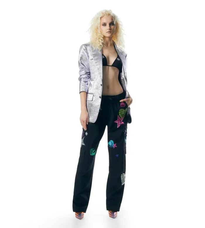 Women Pants and Shorts Tom Ford Sequin Motif Cargo Pants Black Women Pants and Shorts Tom Ford Sequin Motif Cargo Pants Black