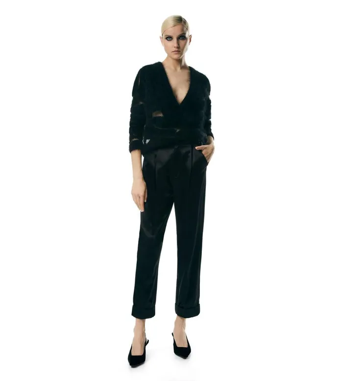 Women Pants and Shorts Tom Ford Silk Duchesse Boyfriend Fit Tailored Pants Black Women Pants and Shorts Tom Ford Silk Duchesse Boyfriend Fit Tailored Pants Black