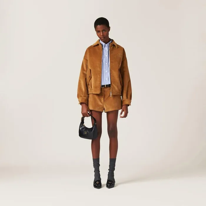 Women Pants And Shorts Miu Miu Corduroy Shorts Barley Women Pants And Shorts Miu Miu Corduroy Shorts Barley