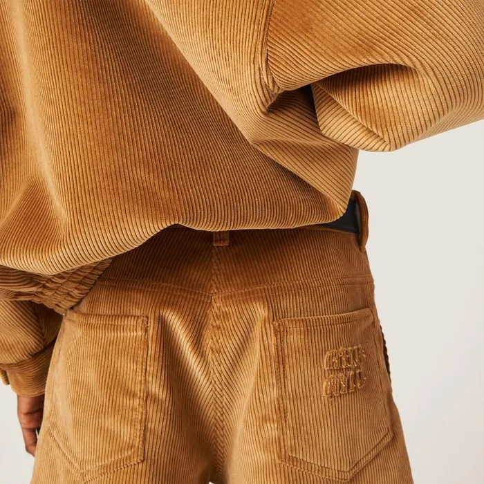 Women Pants And Shorts Miu Miu Corduroy Shorts Barley Women Pants And Shorts Miu Miu Corduroy Shorts Barley