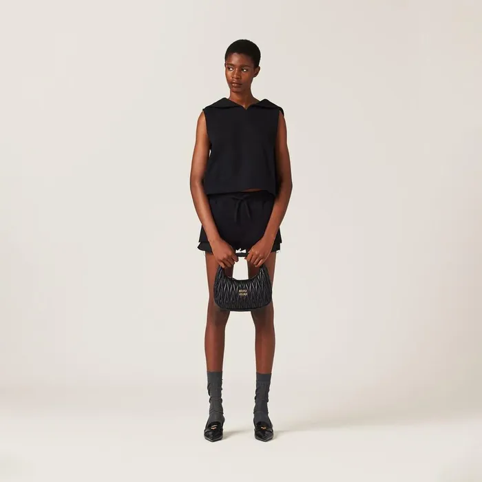 Women Pants And Shorts Miu Miu Cotton Shorts Black Women Pants And Shorts Miu Miu Cotton Shorts Black