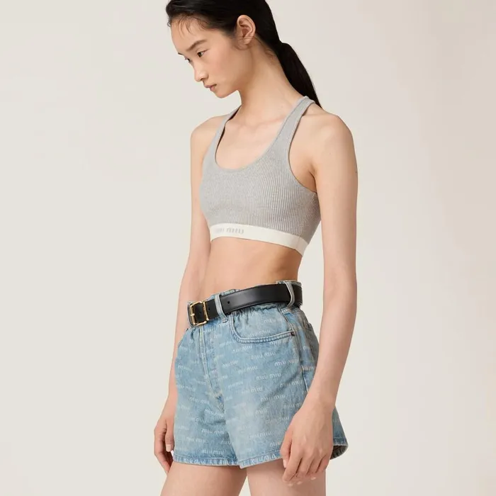 Women Pants And Shorts Miu Miu Denim Shorts Sapphire Blue Women Pants And Shorts Miu Miu Denim Shorts Sapphire Blue