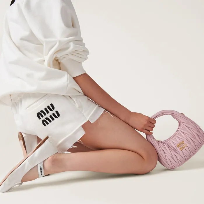Women Pants And Shorts Miu Miu Embroidered Cotton Shorts White Women Pants And Shorts Miu Miu Embroidered Cotton Shorts White