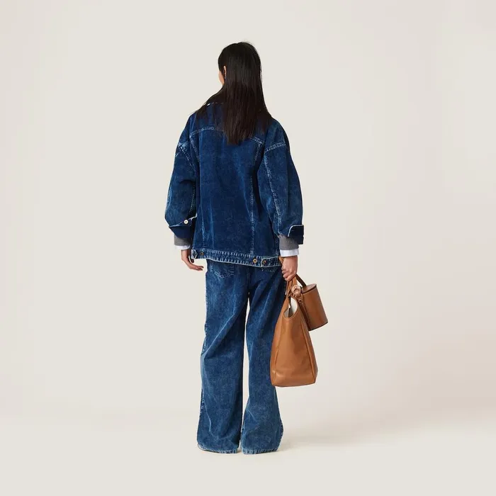 Women Pants And Shorts Miu Miu Washed Corduroy Pants Indigo Blue Women Pants And Shorts Miu Miu Washed Corduroy Pants Indigo Blue