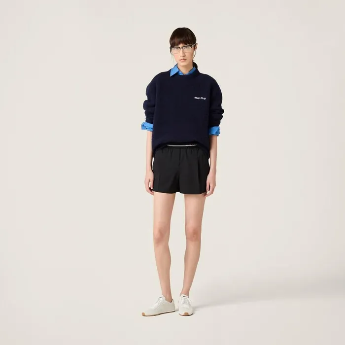 Women Pants And Shorts Miu Miu Wool Shorts Black Women Pants And Shorts Miu Miu Wool Shorts Black
