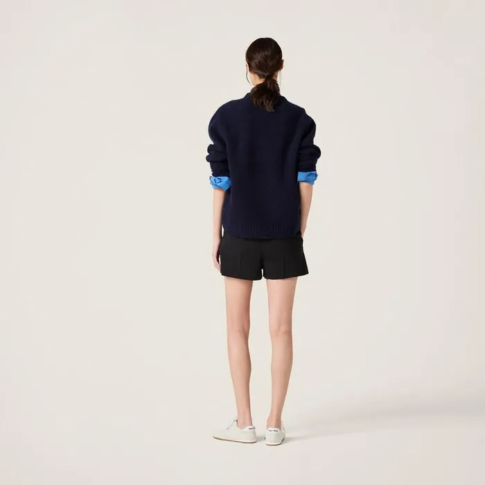 Women Pants And Shorts Miu Miu Wool Shorts Black Women Pants And Shorts Miu Miu Wool Shorts Black