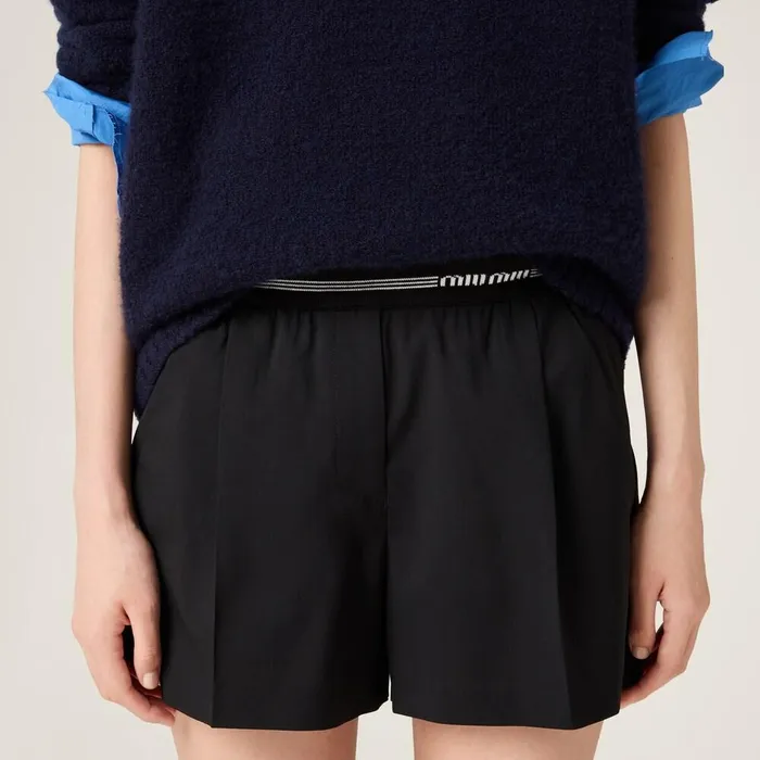 Women Pants And Shorts Miu Miu Wool Shorts Black Women Pants And Shorts Miu Miu Wool Shorts Black