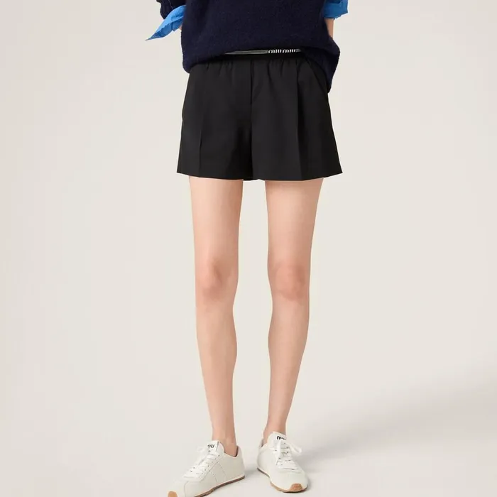 Women Pants And Shorts Miu Miu Wool Shorts Black Women Pants And Shorts Miu Miu Wool Shorts Black