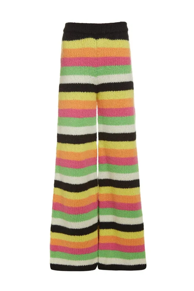 Women Pants Gabriela Hearst Liu Knit Pant In Multi Striped Cashmere