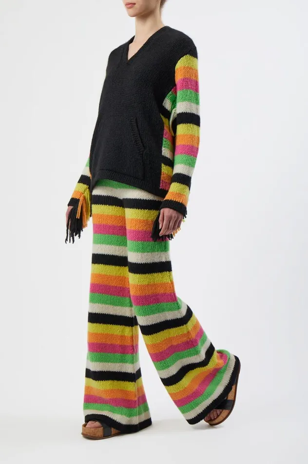 Women Pants Gabriela Hearst Liu Knit Pant In Multi Striped Cashmere
