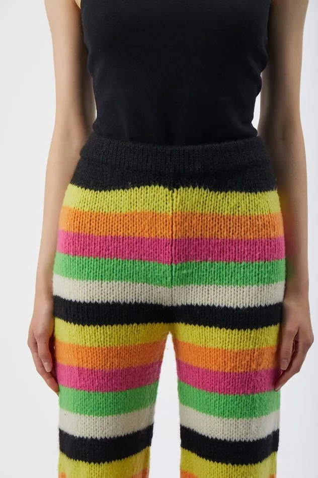 Women Pants Gabriela Hearst Liu Knit Pant In Multi Striped Cashmere