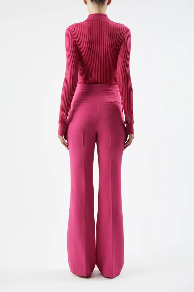 Women Pants Gabriela Hearst Vesta Pant In Fuchsia Virgin Wool Crepe