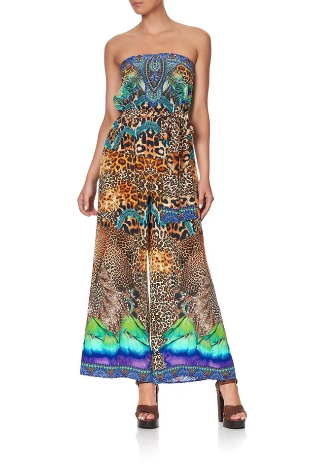 Women Party Dresses Camilla Tie Waist Strapless Jumpsuit Mother Xanadu