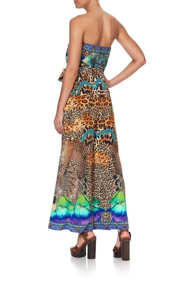 Women Party Dresses Camilla Tie Waist Strapless Jumpsuit Mother Xanadu