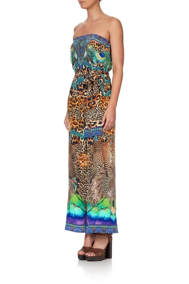 Women Party Dresses Camilla Tie Waist Strapless Jumpsuit Mother Xanadu