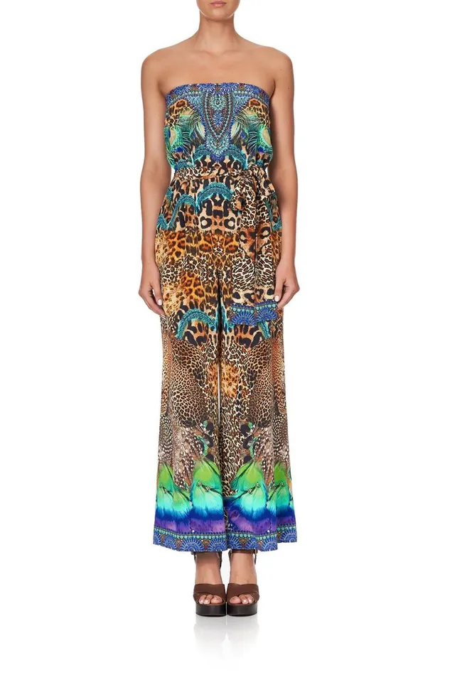 Women Party Dresses Camilla Tie Waist Strapless Jumpsuit Mother Xanadu