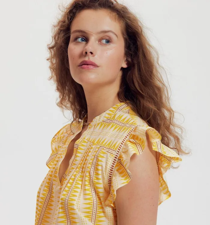 Women Patterned Cotton Blouse 8211 Multicolour Stripes Promod Shirts And Tunics Women Patterned Cotton Blouse 8211 Multicolour Stripes Promod Shirts And Tunics