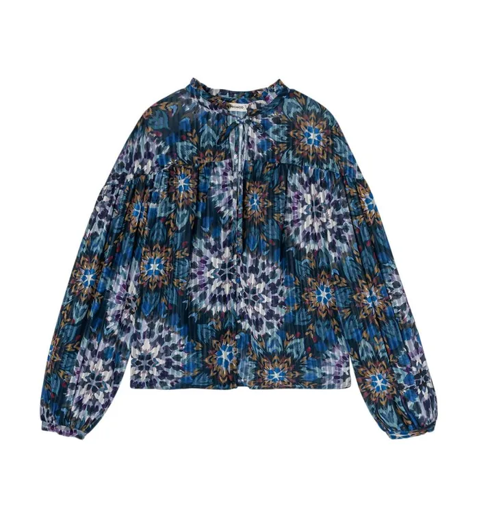 Women Patterned Shirt 8211 Navy Blue Print Promod Shirts And Tunics Women Patterned Shirt 8211 Navy Blue Print Promod Shirts And Tunics