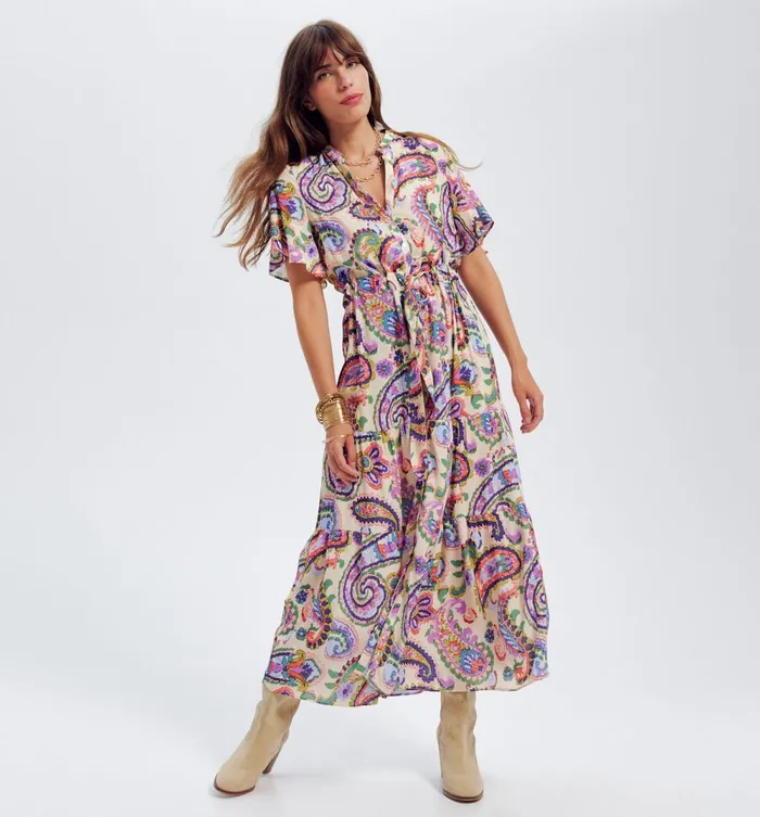 Women Patterned Shirtdress 8211 Ecru Print Promod Dresses Women Patterned Shirtdress 8211 Ecru Print Promod Dresses