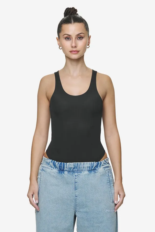 Women Pegador Bodysuits Donna String Top Body Black