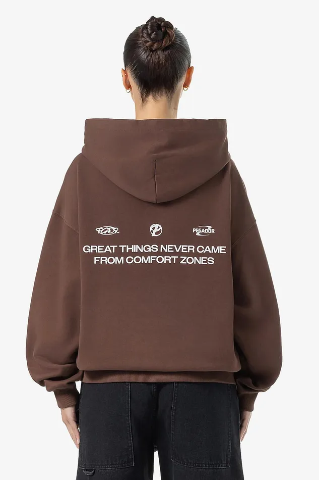 Women Pegador Hoodies Mairi Oversized Hoodie Washed Hazel Brown