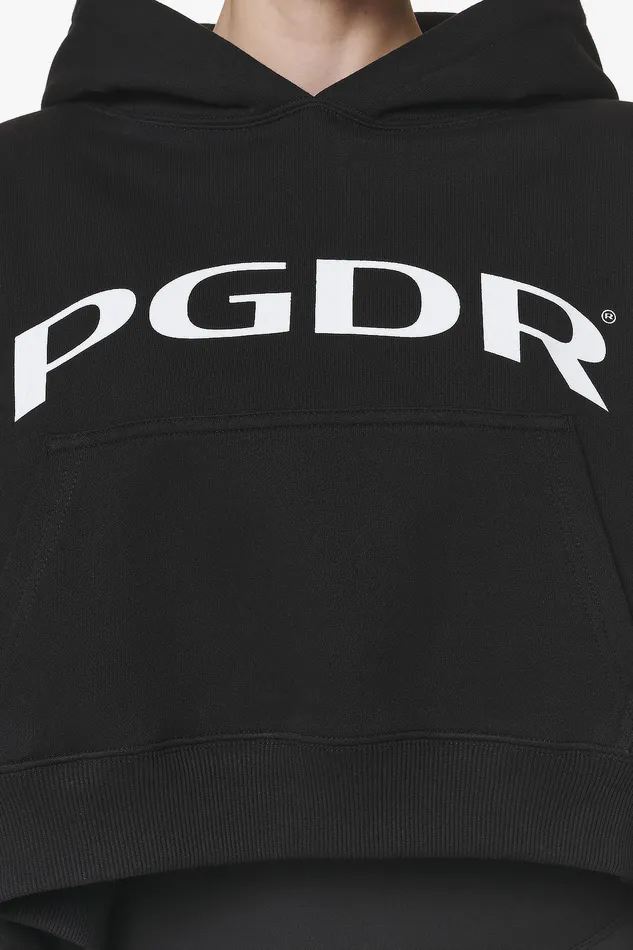 Women Pegador Hoodies Troms Oversized Cropped Hoodie Black
