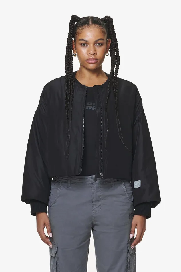 Women Pegador Jacken Floro Volume Puffer Bomber Jacket Black Women Pegador Jacken Floro Volume Puffer Bomber Jacket Black