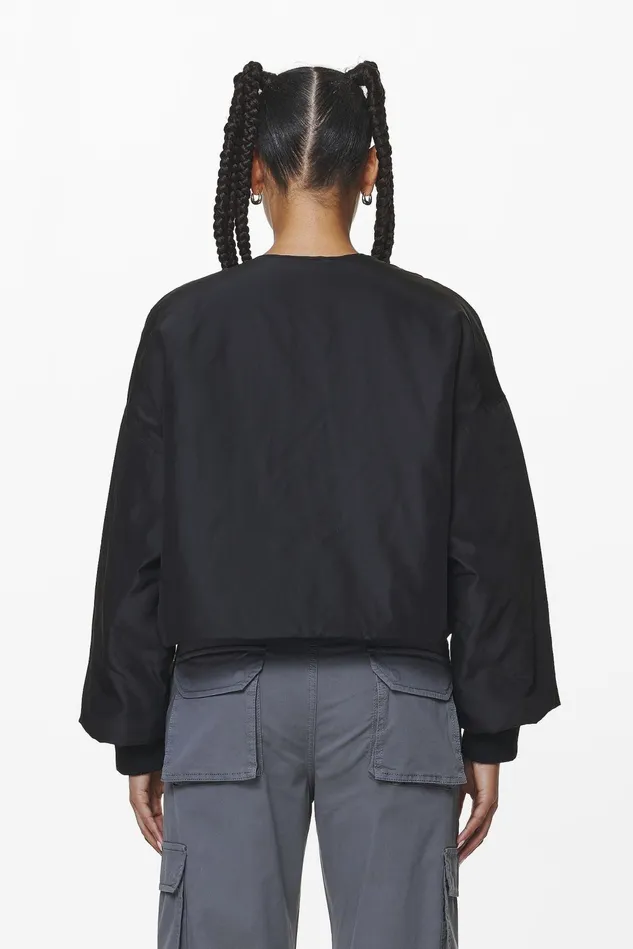 Women Pegador Jacken Floro Volume Puffer Bomber Jacket Black Women Pegador Jacken Floro Volume Puffer Bomber Jacket Black