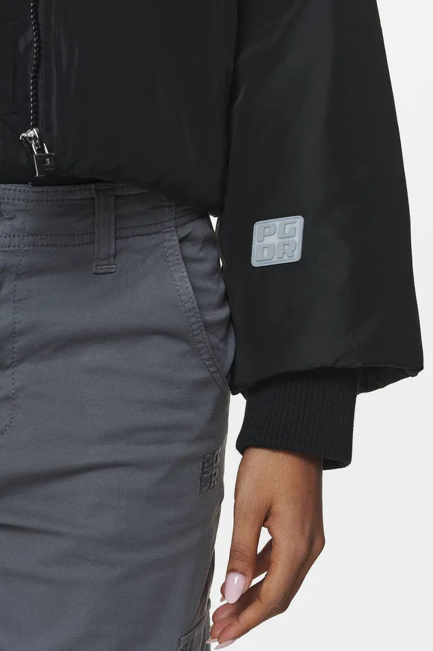 Women Pegador Jacken Floro Volume Puffer Bomber Jacket Black Women Pegador Jacken Floro Volume Puffer Bomber Jacket Black