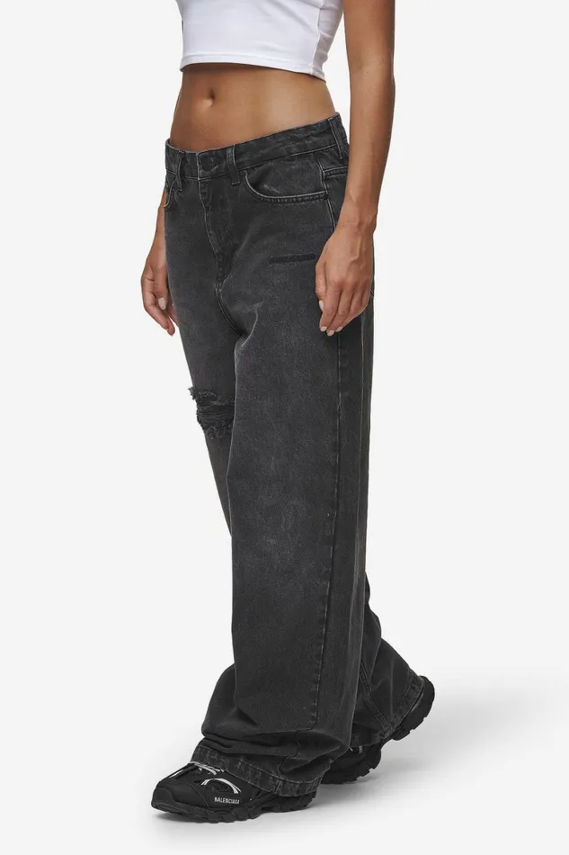 Women Pegador Jeans Mally Super Baggy Jeans Washed Deep Grey Women Pegador Jeans Mally Super Baggy Jeans Washed Deep Grey