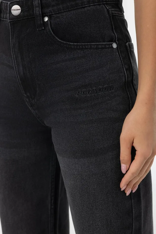 Women Pegador Jeans Naddy Wide Leg Jeans Washed Black Women Pegador Jeans Naddy Wide Leg Jeans Washed Black
