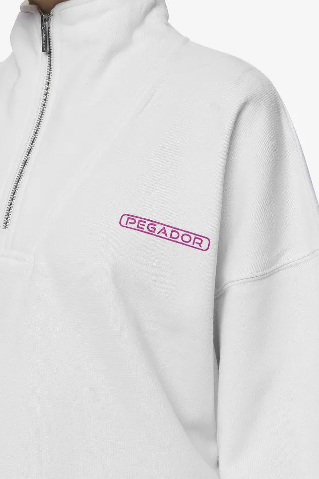 Women Pegador Sweaters Thea Oversized Halfzip Sweater White Women Pegador Sweaters Thea Oversized Halfzip Sweater White