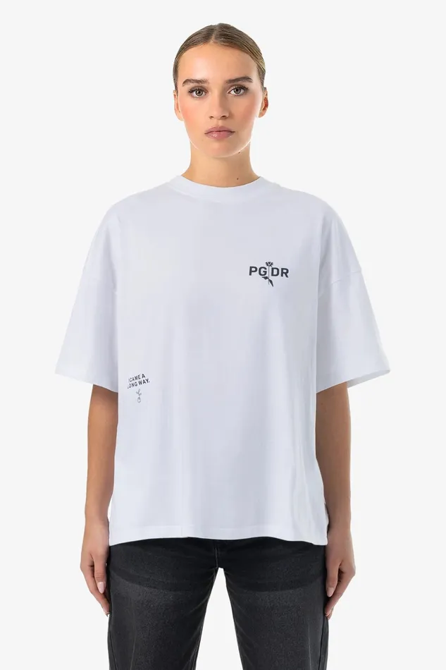Women Pegador Tees Ailis Oversized Tee White Women Pegador Tees Ailis Oversized Tee White