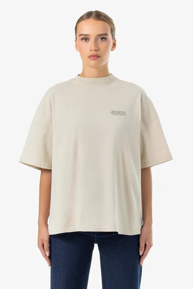 Women Pegador Tees Akira Oversized Tee Washed Light Beige Women Pegador Tees Akira Oversized Tee Washed Light Beige