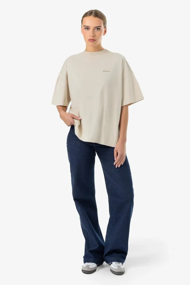 Women Pegador Tees Lina Oversized Tee Washed Light Beige Women Pegador Tees Lina Oversized Tee Washed Light Beige