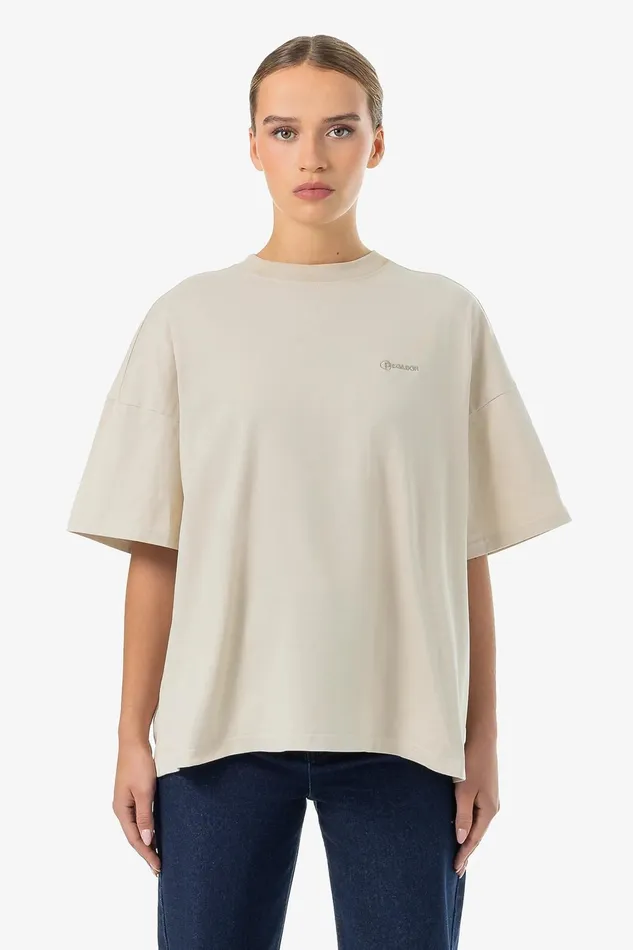Women Pegador Tees Lina Oversized Tee Washed Light Beige Women Pegador Tees Lina Oversized Tee Washed Light Beige