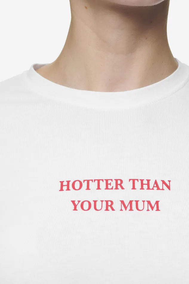 Women Pegador Tees Reyna Cropped Baby Tee White Women Pegador Tees Reyna Cropped Baby Tee White