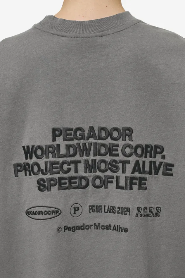 Women Pegador Tees Sora Heavy Oversized Tee Washed Deep Grey Women Pegador Tees Sora Heavy Oversized Tee Washed Deep Grey