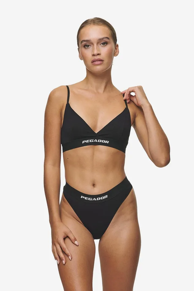 Women Pegador Underwear Senya Triangle Bralette Black White