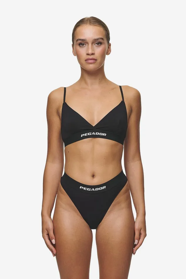 Women Pegador Underwear Senya Triangle Bralette Black White Women Pegador Underwear Senya Triangle Bralette Black White
