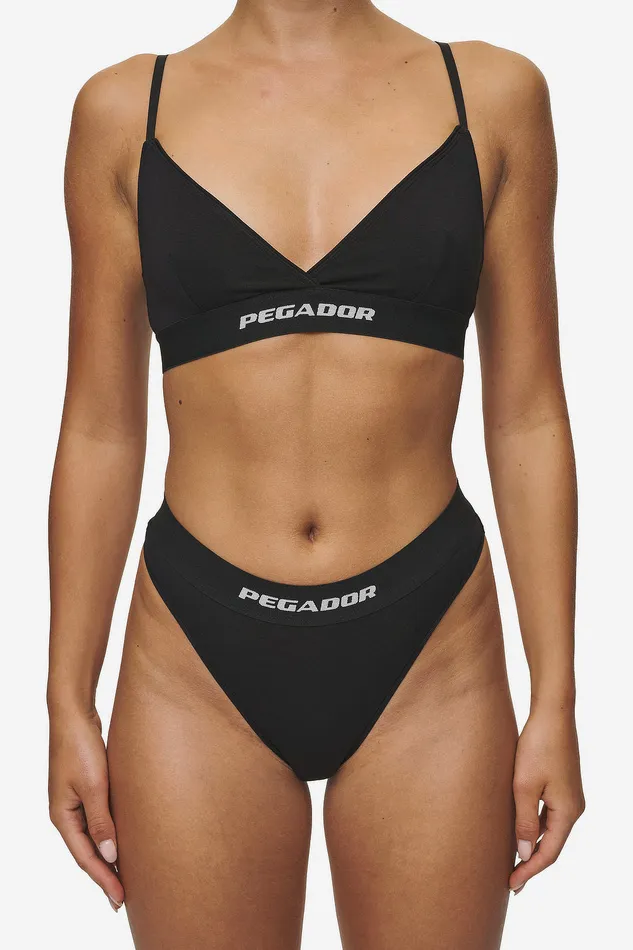 Women Pegador Underwear Senya Triangle Bralette Black White Women Pegador Underwear Senya Triangle Bralette Black White