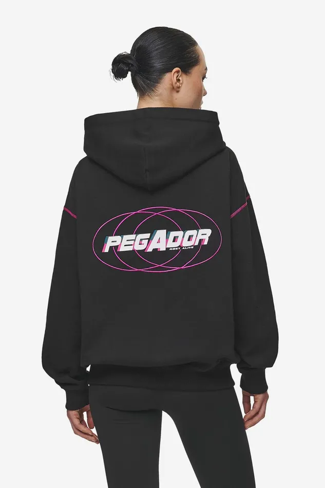 Women Pegador Zip Hoodies Jenna Oversized Sweat Jacket Washed Black Women Pegador Zip Hoodies Jenna Oversized Sweat Jacket Washed Black