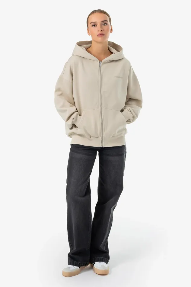 Women Pegador Zip Hoodies Ramira Oversized Sweat Jacket Washed Light Beige Women Pegador Zip Hoodies Ramira Oversized Sweat Jacket Washed Light Beige